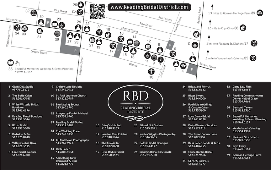 Reading Bridal District Map