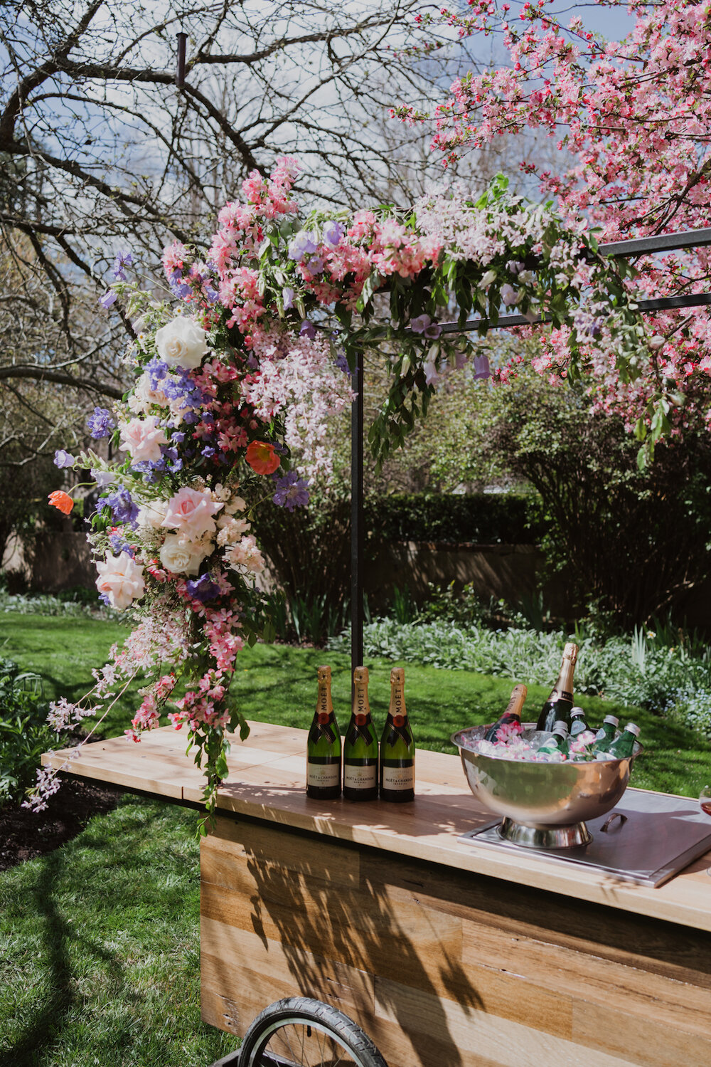 Styled Spring Elopement at Mona Farm featuring the Renee Grace Bridal 'Alana' gowns